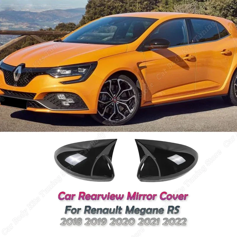 Set 2 Coperture Specchietto Retrovisore Per Renault Megane 4 MK4 2016-2020 - Ricambio OEM 963737470R/963742692R, Nero