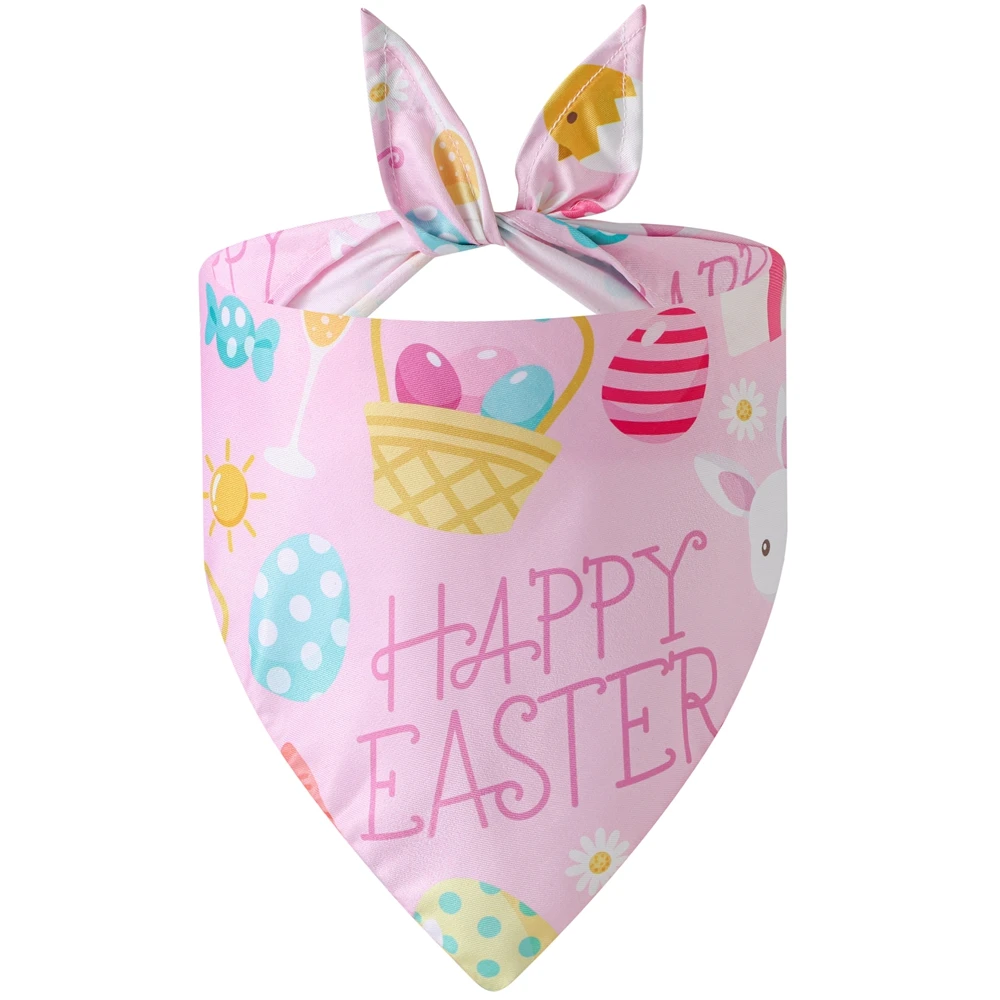 Title 3, Dog Bandana Easter Pet Scarf Cartoon Bandanas f...