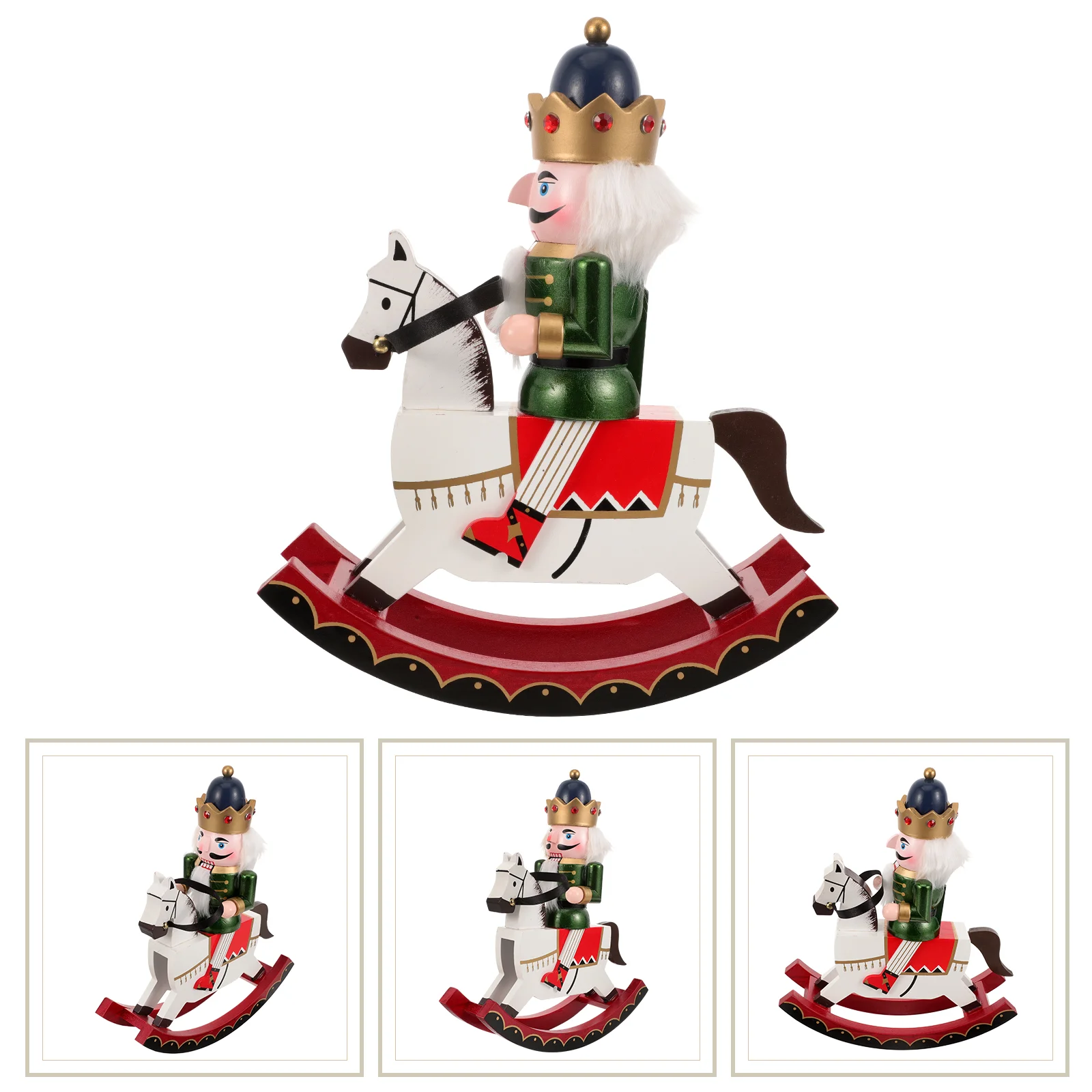 

30cm Nutcracker Decorative Ornaments Wooden Crafts War Soldier Puppet (green) Christmas Xmas Pink Decorations