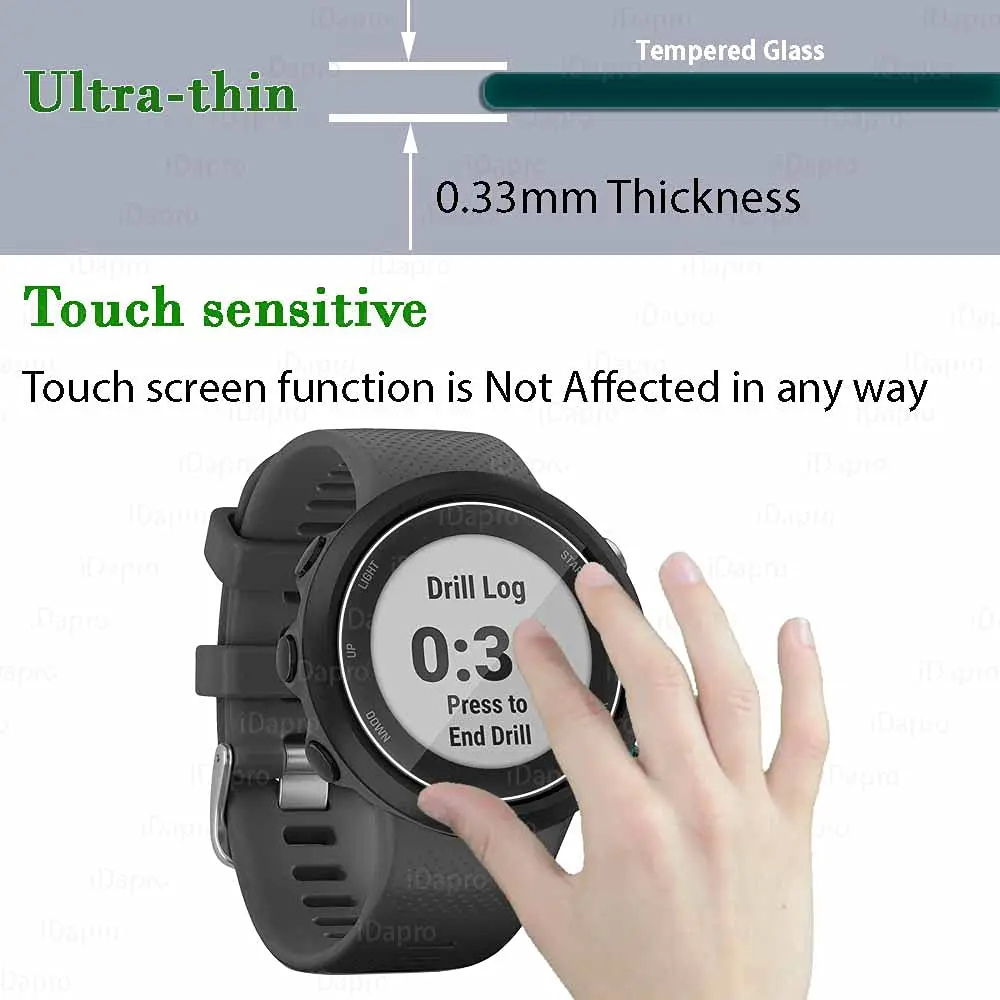 Premium Tempered Glass Protective Pencil Case for Huawei Watch - 46mm to 42mm - Screen Guard and Accessories Included
