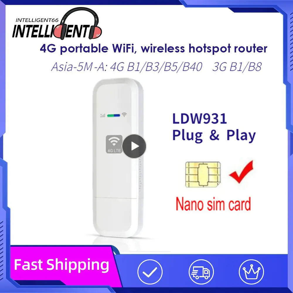 

Simple Wifi Router Abs Network Card Router Plug And Play Sensitive Wireless Hotspot Smart Home Burst Transmission Ldw931 4gwifi