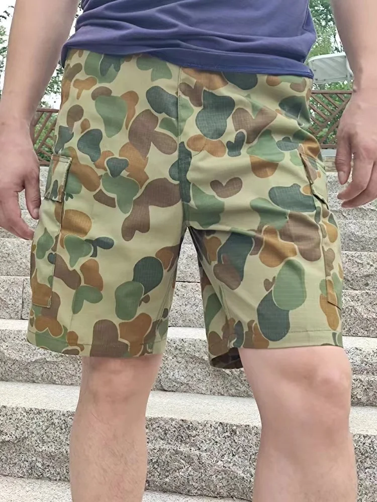Sommer Herren Flecktarn Dschungel Wüste Tarnmuster Outdoor Jagd Taktische Shorts Kurze Hosen – Detail 2