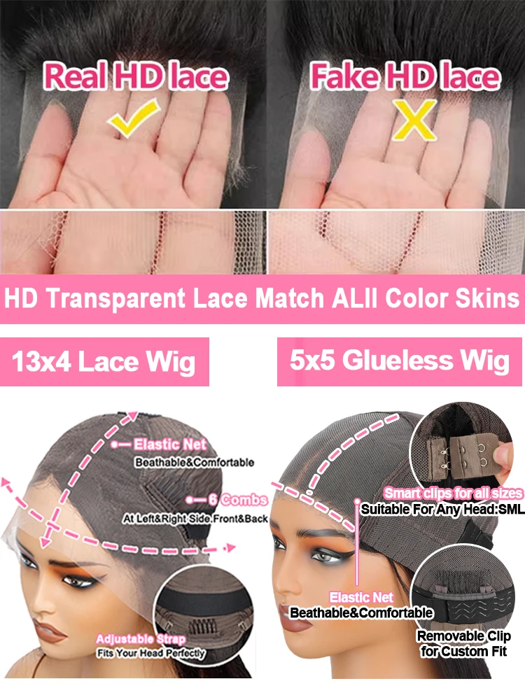 Human Hair Wig 13x4 Hd Lace Frontal Wig Body Wave Lace Front Human Hair Wigs PrePlucked Remy Water Wave 5x5 Glueless Women