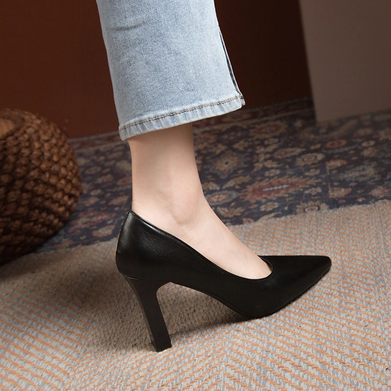 Women Suede Pumps Sandals High Stiletto Heels Leather Pointed Toe Party Shoes 