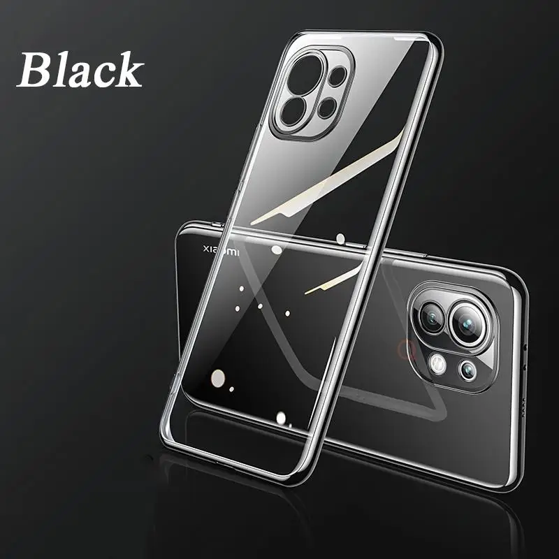 thumbnail image 1 of Funda transparente chapada de lujo para Xiaomi Mi 11 Lite 5g Ne Mi11 11 t Pro 11i 10 12, funda de silicona transparente para Xiaomi 11 lite Xiaomi11 T, 1 of 5