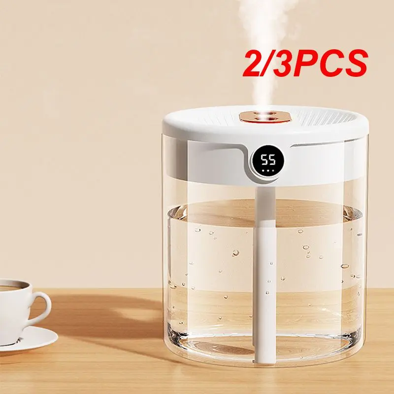 

2/3PCS Newest-2L Double Nozzle Air Humidifier With LCD Humidity Display Large Capacity Essential Oil Diffuser For Home,