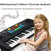 37 Key Children Electronic Keyboard Beginner Simulated Piano with Microphone Toy Musical Instruments Educational Gift for Kids 6