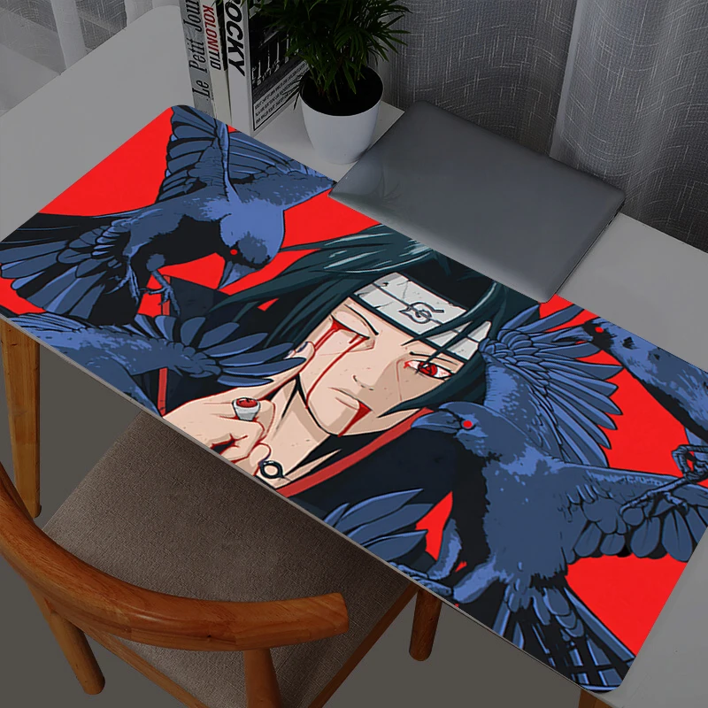 Naruto Itachi Uchiha Mouse Pads Gamer PC Computer Large 900x400 XXL Desk Mat Keyboard Anime Gaming Accessories Mousepad Carpet