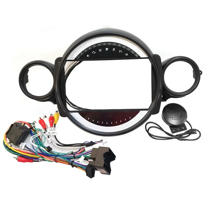 

Автомобильный радиоприемник, стереопанель, жгут проводов для Mini Cooper R56 R60 2007-2011, 9-дюймовый кабель питания, адаптер Canbus, 1 комплект