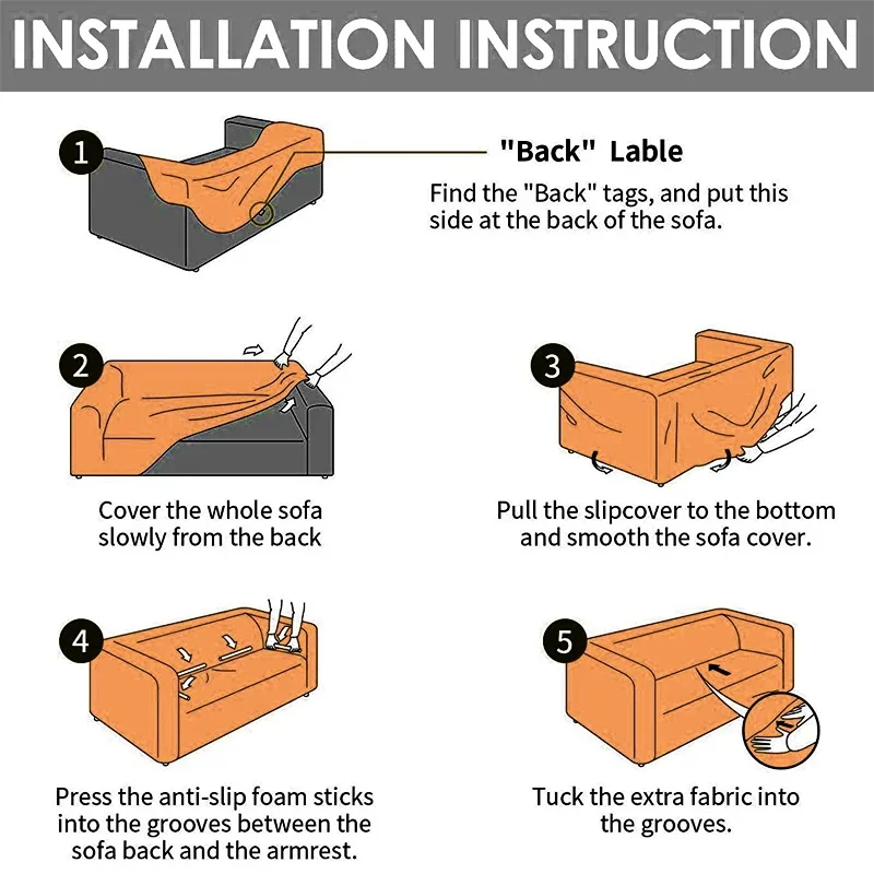 Waterproof Sofa Slipcover Stretch Couch Cover Pet Friendly Sofa Covers for Living Room Furniture Protector with Elastic Bottom 6