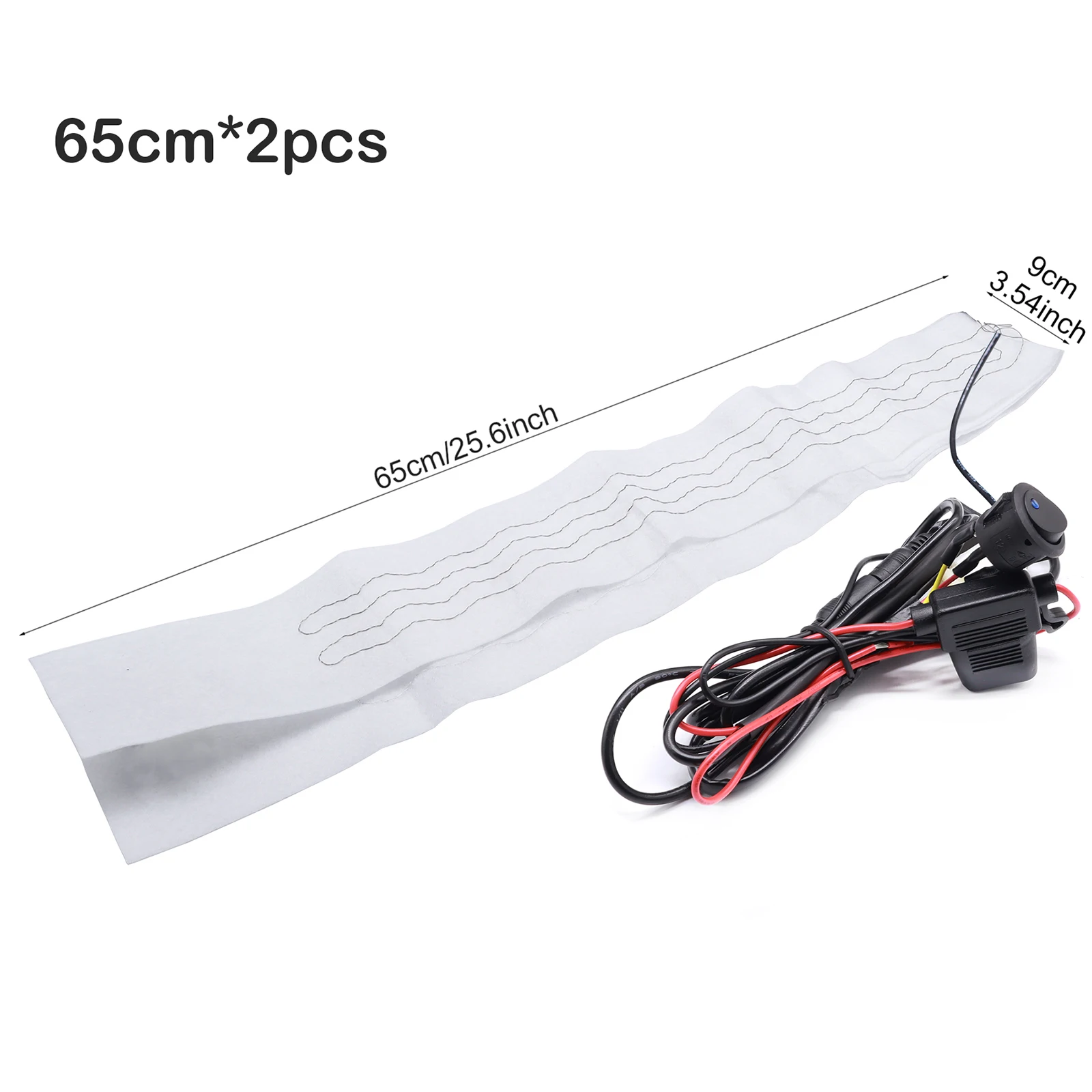 130 cm Universal Auto Beheizte Lenkrad Abdeckung Heizung DIY Kit Pad Winter Blau Lampe Schalter Hand Wärmer 12 V thermische Zubehör – Detail 1