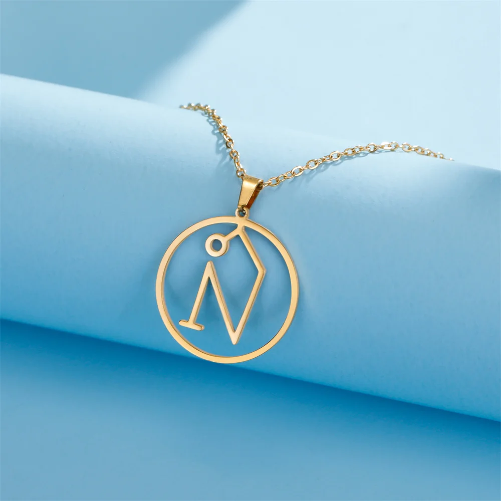 Sigil of Archangel Uriel Symbol Necklace - Stainless Steel Angelic Protection Amulet Pendant