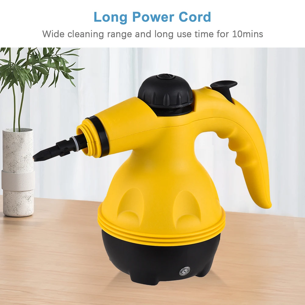 1050WHandheldSteamerCleaner350mlTankPressurizedSteamCleaning