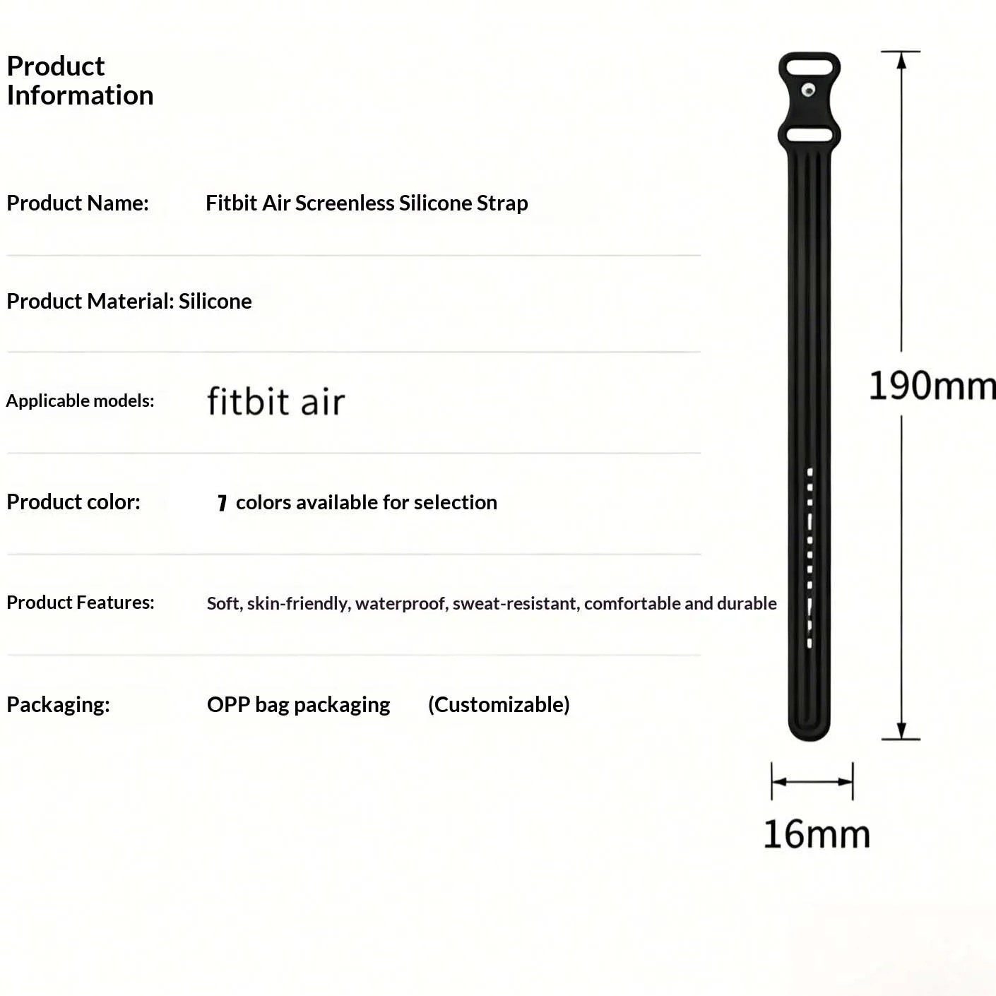 Silicone Rubber Bracelet Band Wrist Strap Accessory