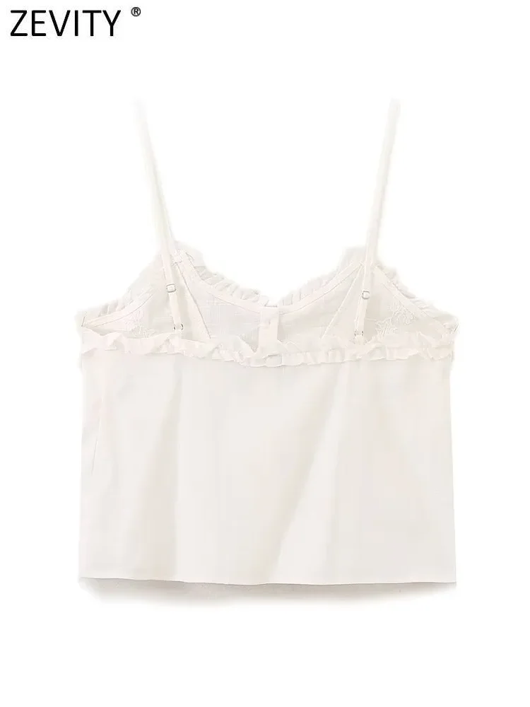 Zevity Women Sexy Lace Stitching Floral Embroidery Short
