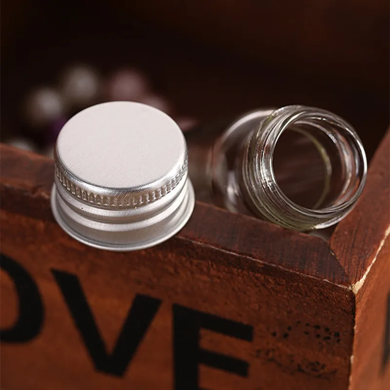 1PCS 5ML/10ML/15ML/20ML Cute Clear Glass Bottles with Cork Stopper Empty Spice Bottles Jars DIY Crafts Vials 3