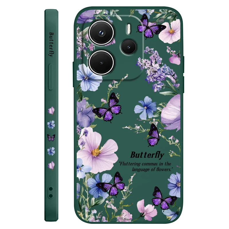 Elegant Butterfly Lovers Liquid Silicone Phone Case