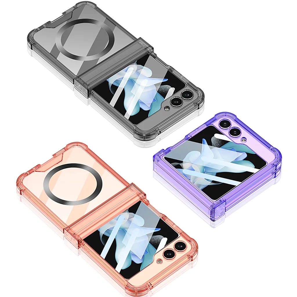 

Magsafe Case For Samsung Galaxy Z Flip 5 4 Flip5 Flip4 5G Macsafe Magnetic Wireless Charging Back Cover