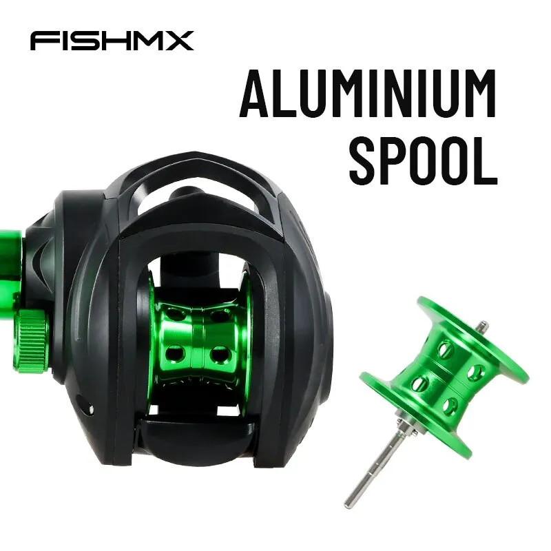 Fishmx Fishing Reel 7.2:1 Gear Ratio Max Drag 10kg Baitcasting Reel with  Aluminum Spool for Lure Freshwater Pesca - AliExpress