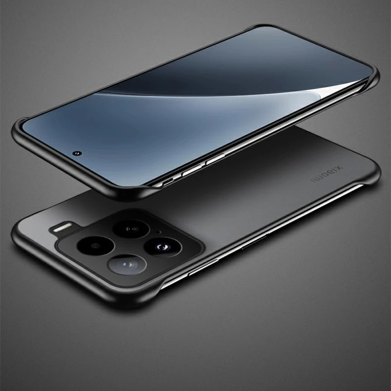Ultra-Thin Frameless Matte Translucent Case with Shockproof Full Protection and Ring Cover