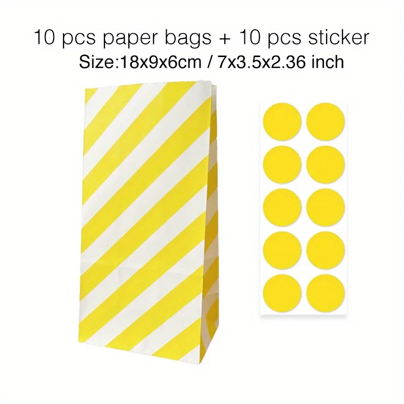 Vibrant Assorted Stand-Up Favor Bags with Stickers - Ideal