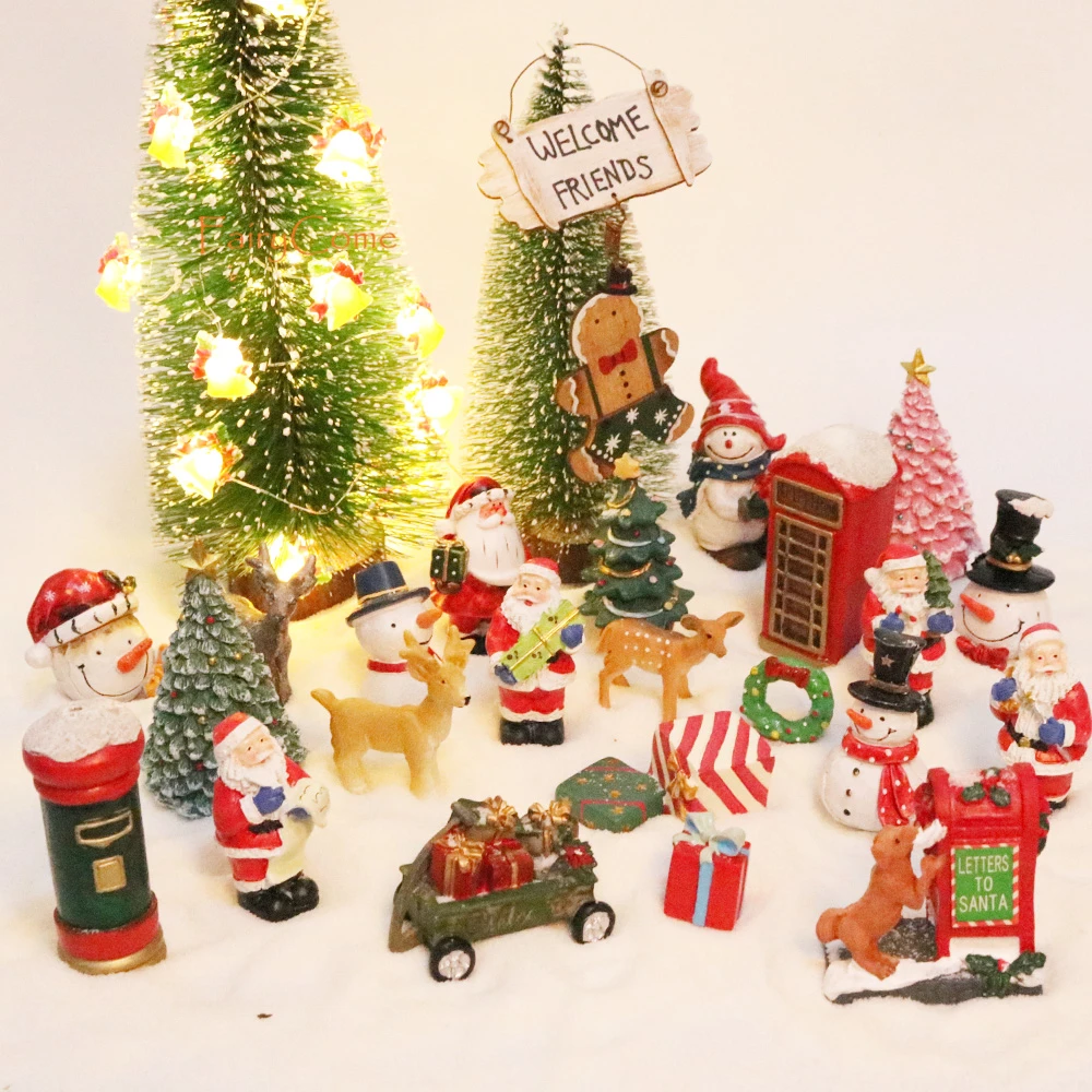 Mini Christmas Figurines Christmas Village Christmas Miniatures