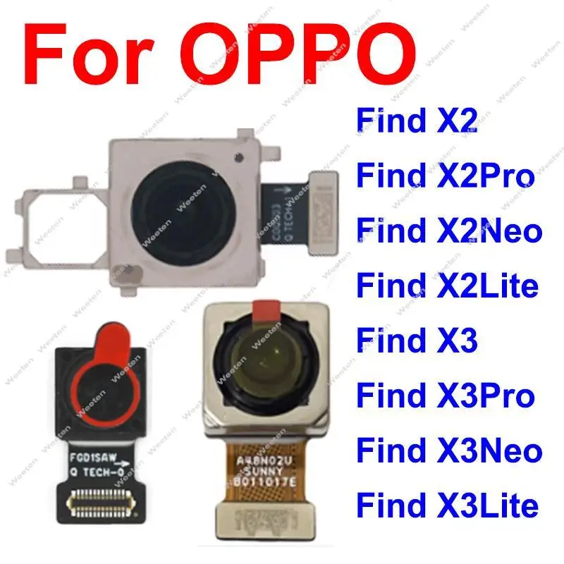 

For OPPO Find X2 X3 Pro X2 X3 Lite X2 X3 Neo Rear Front Camera Primary Back Main Front Facing Selfie Camera Felx Cable Parts