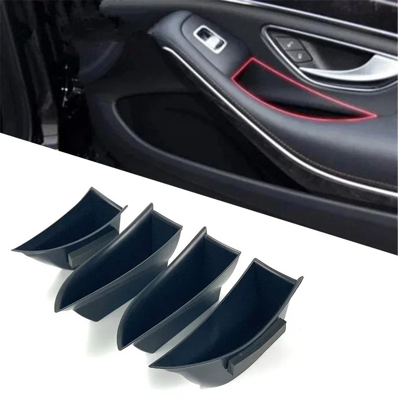 문짝 핸들 보관함, 휴대폰 거치대 트레이 포켓, 메르세데스 벤츠 S 클래스 W222 S320 S350 S400 S500 2014-20 LHD 자동차 액세서리