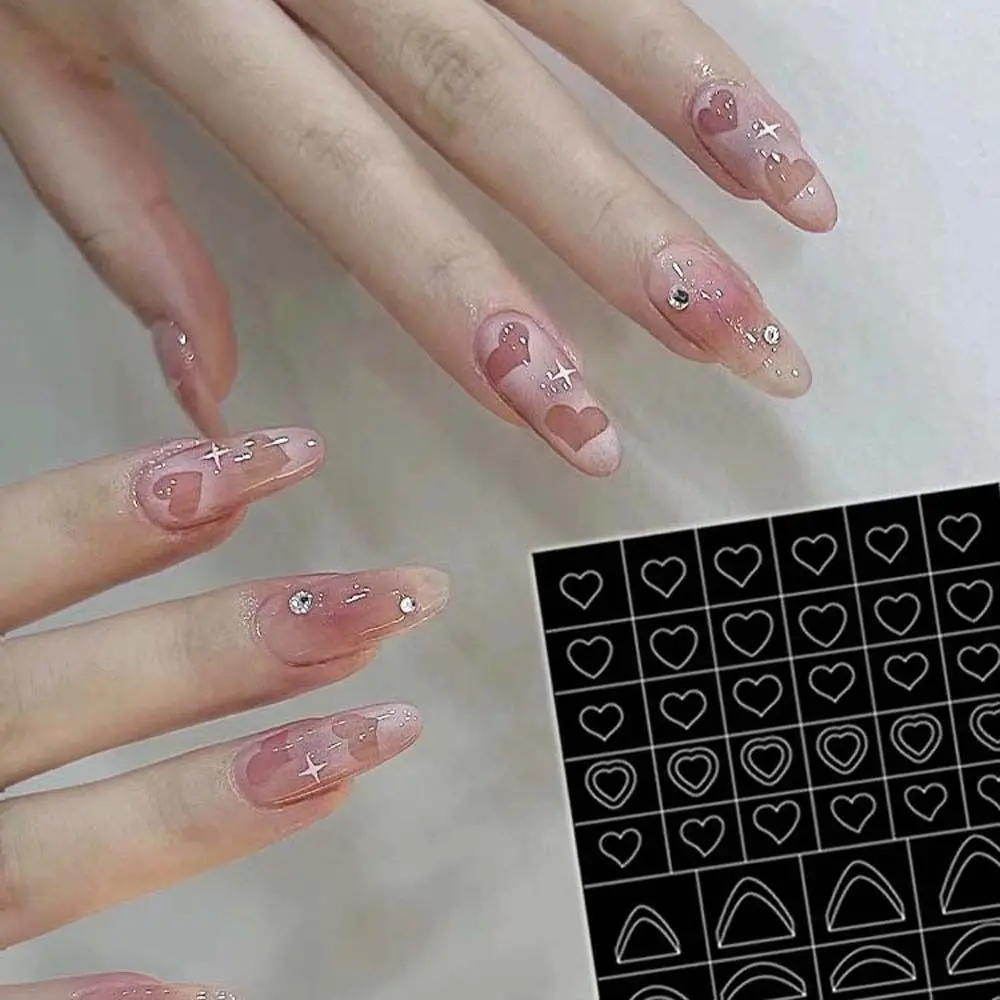 

Manicure Accessories Flowers Hollow Spray Template Hand-Painted Nail Decals Template Nail Stickers Nail Art Decorations