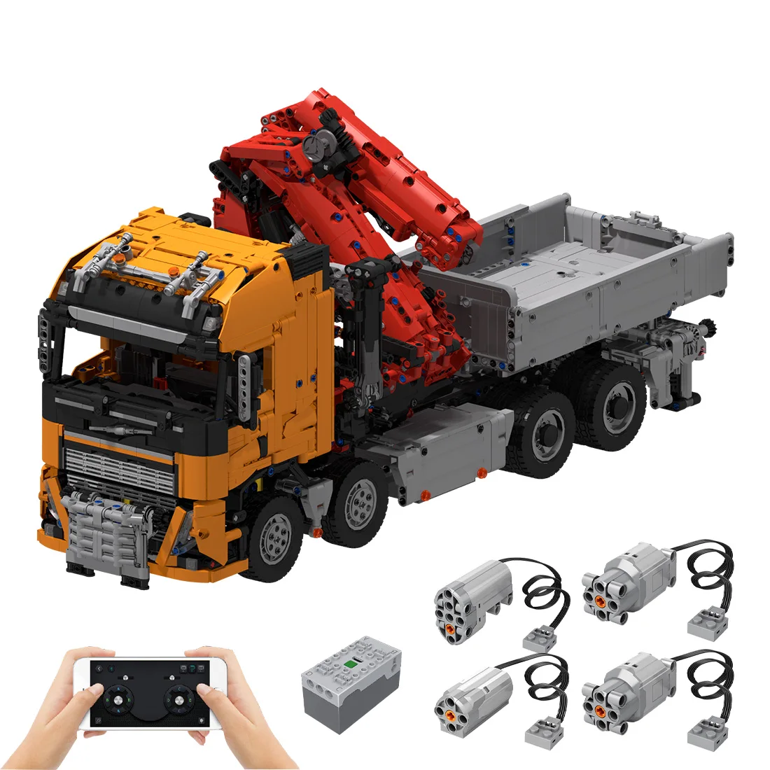 

Authorized MOC-118230 European Truck with Crane Building Blocks MOC Set Toys (4351PCS)