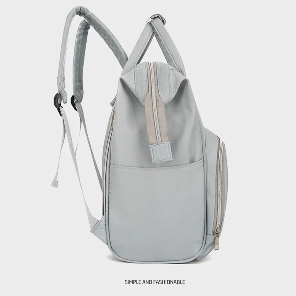 Multifunctional Mommy Backpack Oxford Cloth Solid Color Baby Diaper Bag Anti Splash Water Portable Mommy Shoulder Bag Baby