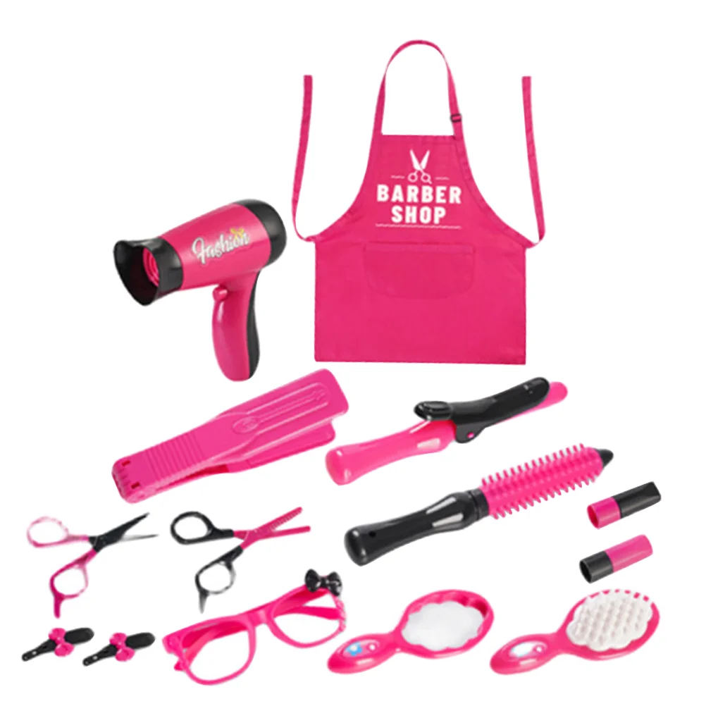 

Hairdressing Tools Toys Salon Kit Pretend Play Barber Toddler Cutting Plastic Toddlers Playset Child for Girls