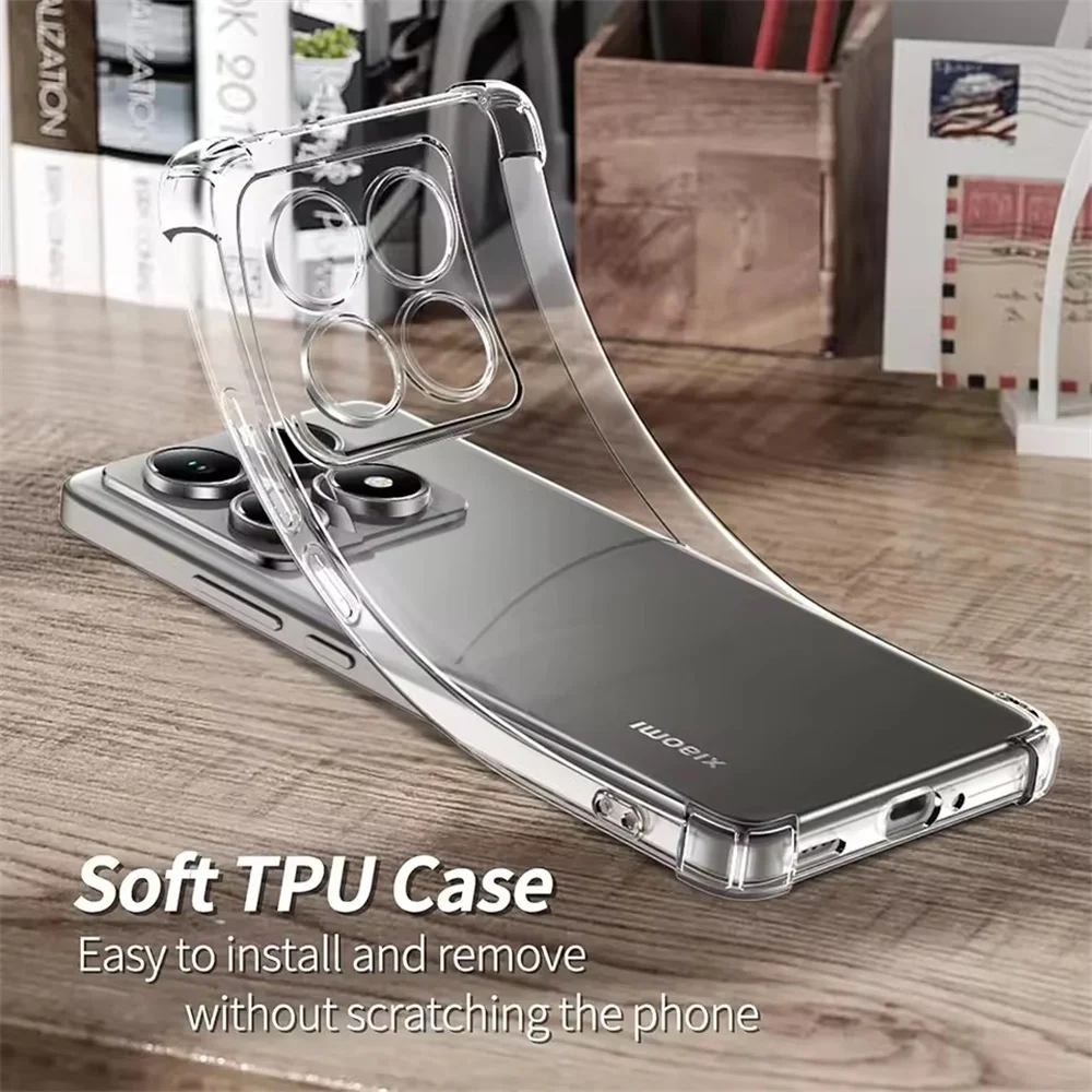 Ultra-Thin Transparent Shockproof Silicone Soft Case - Clear Protective Back Cover