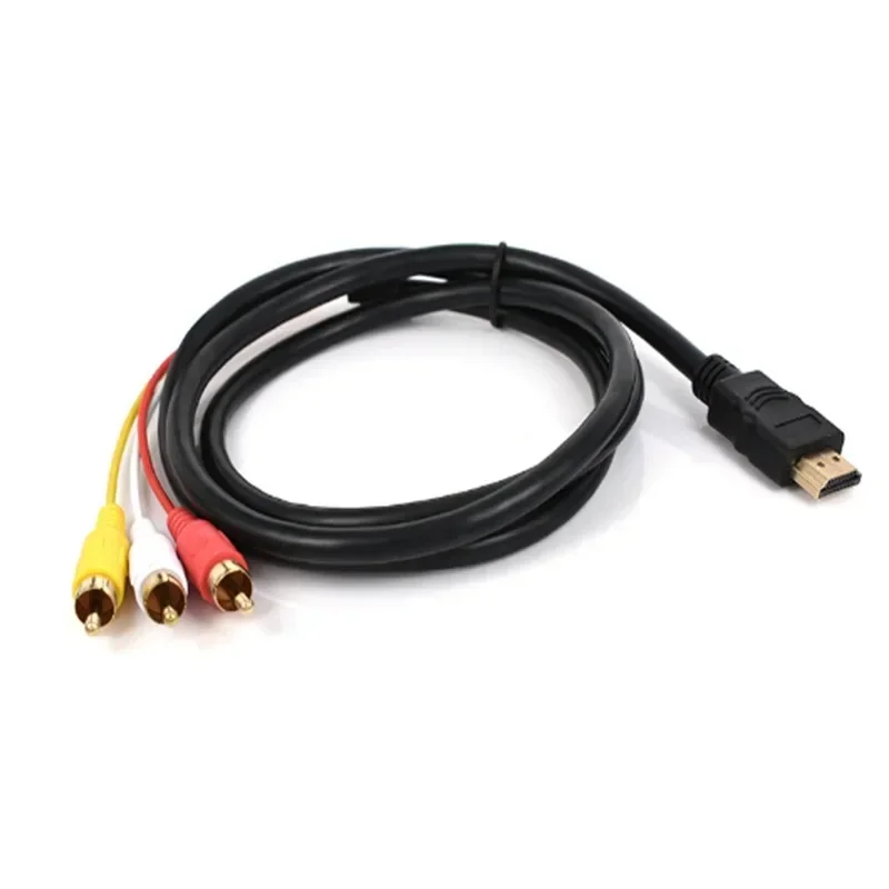 

1 шт. 1080P 1,5 м HDMI-совместимый с 3 RCA видео аудио кабель AV адаптер шнура конвертера для HDTV ТВ-приставки DVD ноутбука