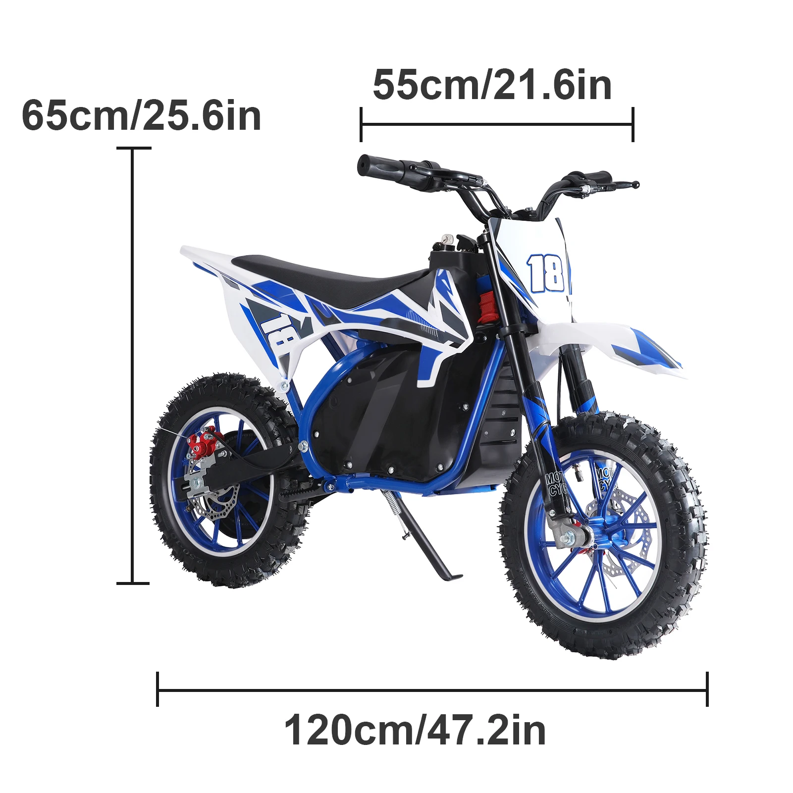 Dirt Bike, Kids Electric Motocross Bike, Off Road Mini Motorcycle, Electric Pocket Motorbike with High-Performance Motor