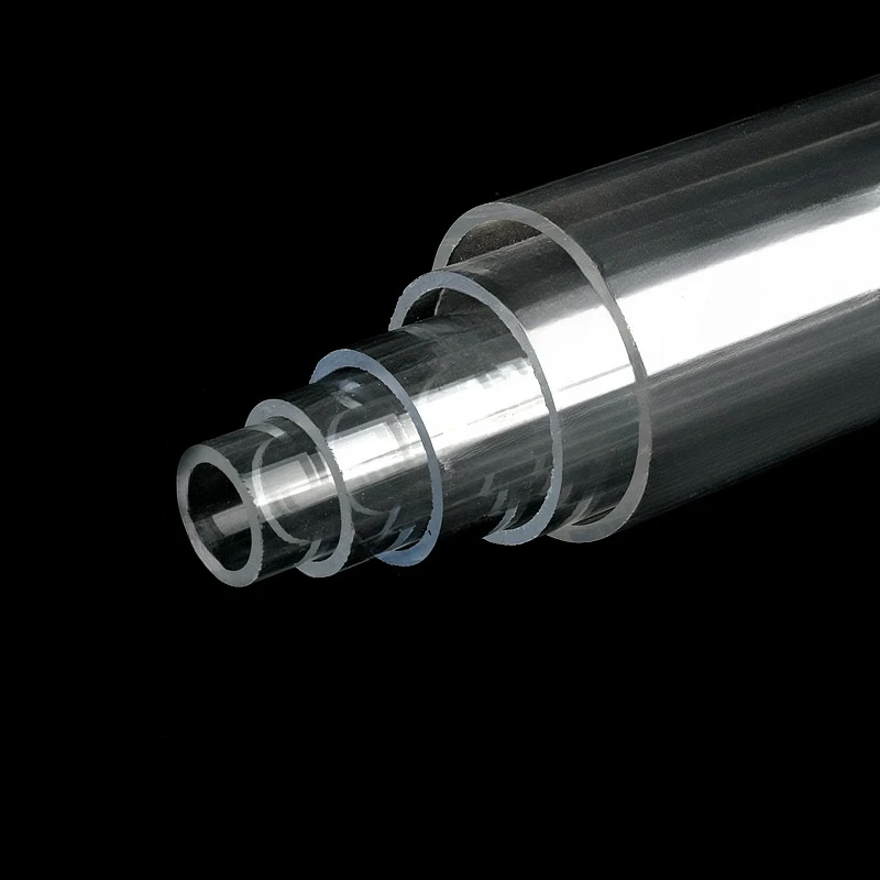High-Quality Transparent Acrylic Tube - Multi-Purpose Plexiglass Pipe, Various Lengths