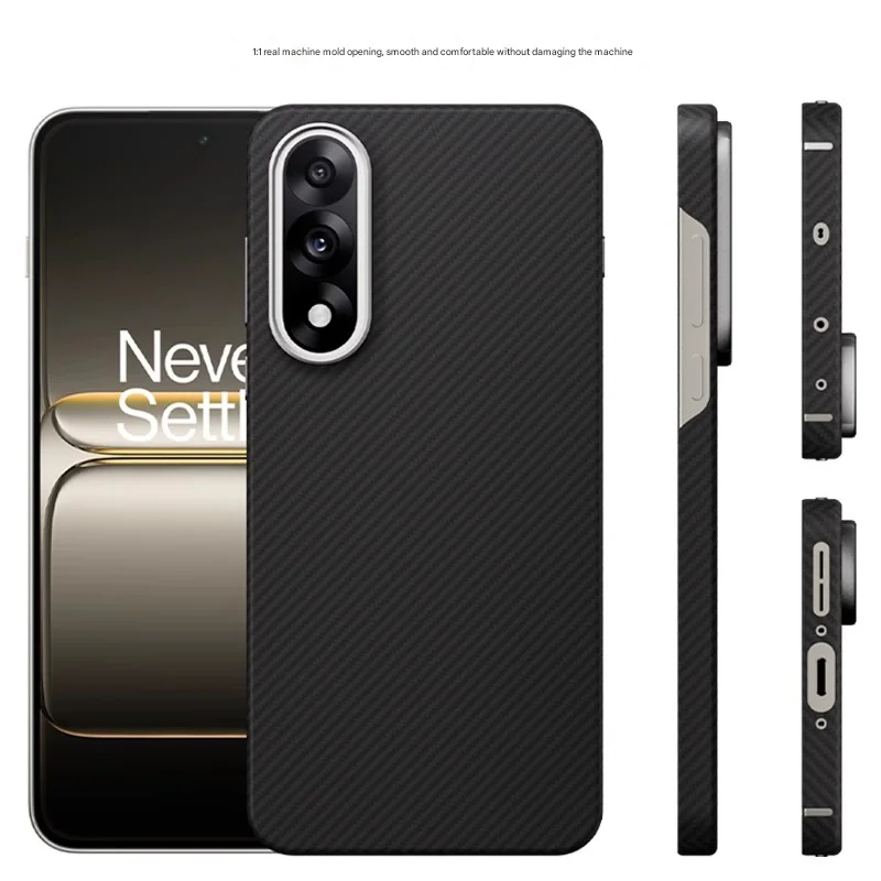 Ultra-Thin Black Kevlar Aramid Fiber Magnetic Protective Case – Slim & Lightweight