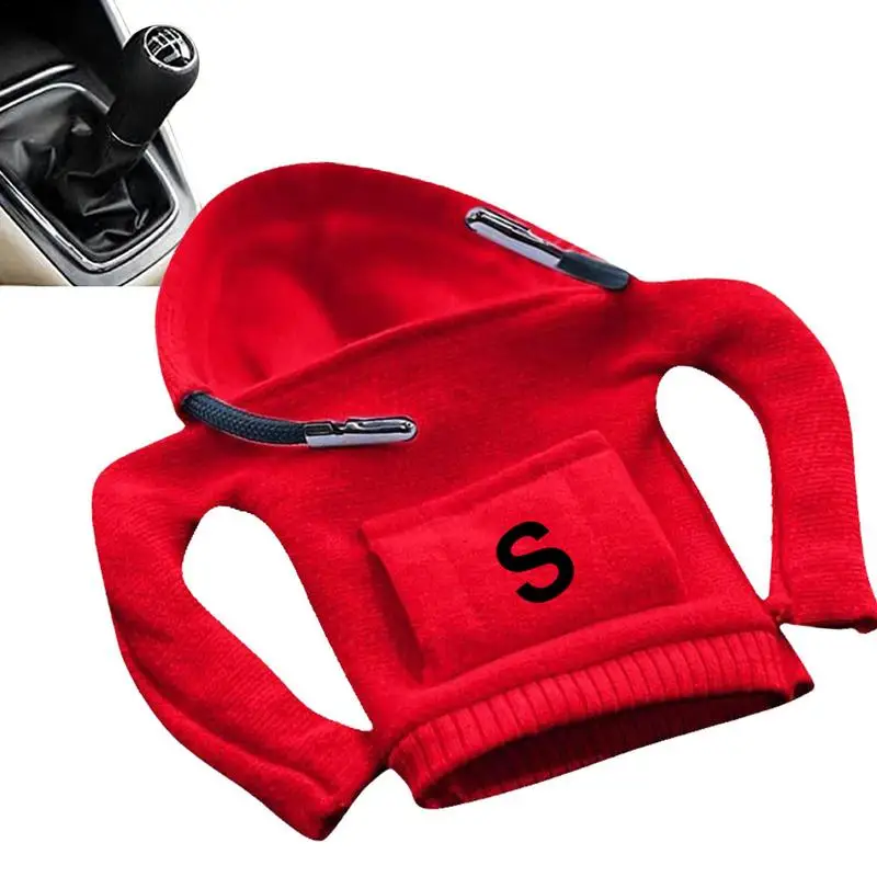 

Car Gear Handle Cover Shift Knob Hoodie Sweatshirt Universal Handbrake Cover Shifter Knob Hoodie Cover Car Interior Accessories