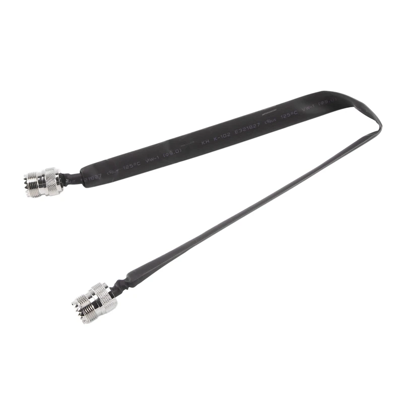 

2X Door/Window Pass Through Flat RF Coaxial Cable SO239 UHF Female To UHF Female 50 Ohm RF Coax Pigtail Extension Cord