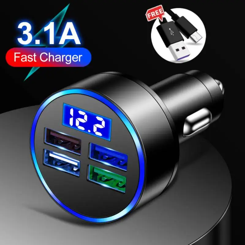 

5 Ports Car Charger 150W Fast Charge PD QC3.0 USB C Auto Phone Charger Power Adapter Accessory For iphone Samsung Huawei Xiaomi