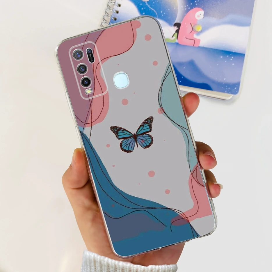 Fashionable Painted Clear Silicone Soft TPU Phone Case Cover