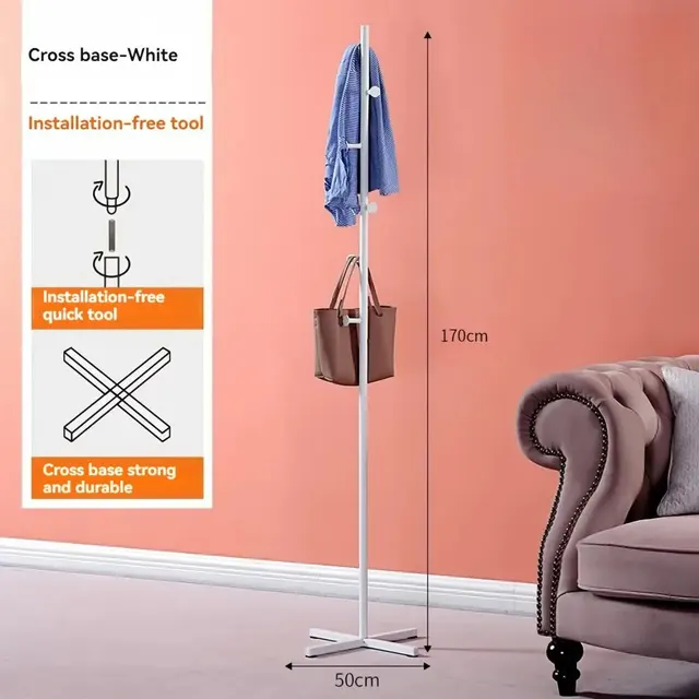 간편함과 기능성을 갖춘 바닥부터 천장까지 옷걸이