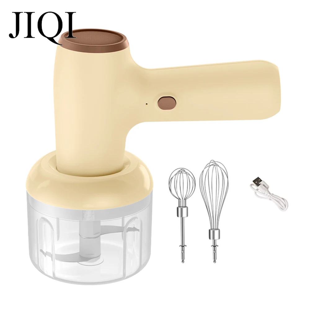 Food Processor Electric Hand Blender For Coffee JIQI 3-Speed Egg