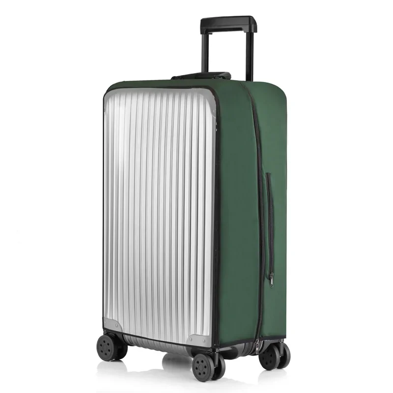 Universal Clear Cover with Zipper Luggage Covers with Elastic Cloth Dusproof Protective Covers 20"24"28"30" Travel Organizer