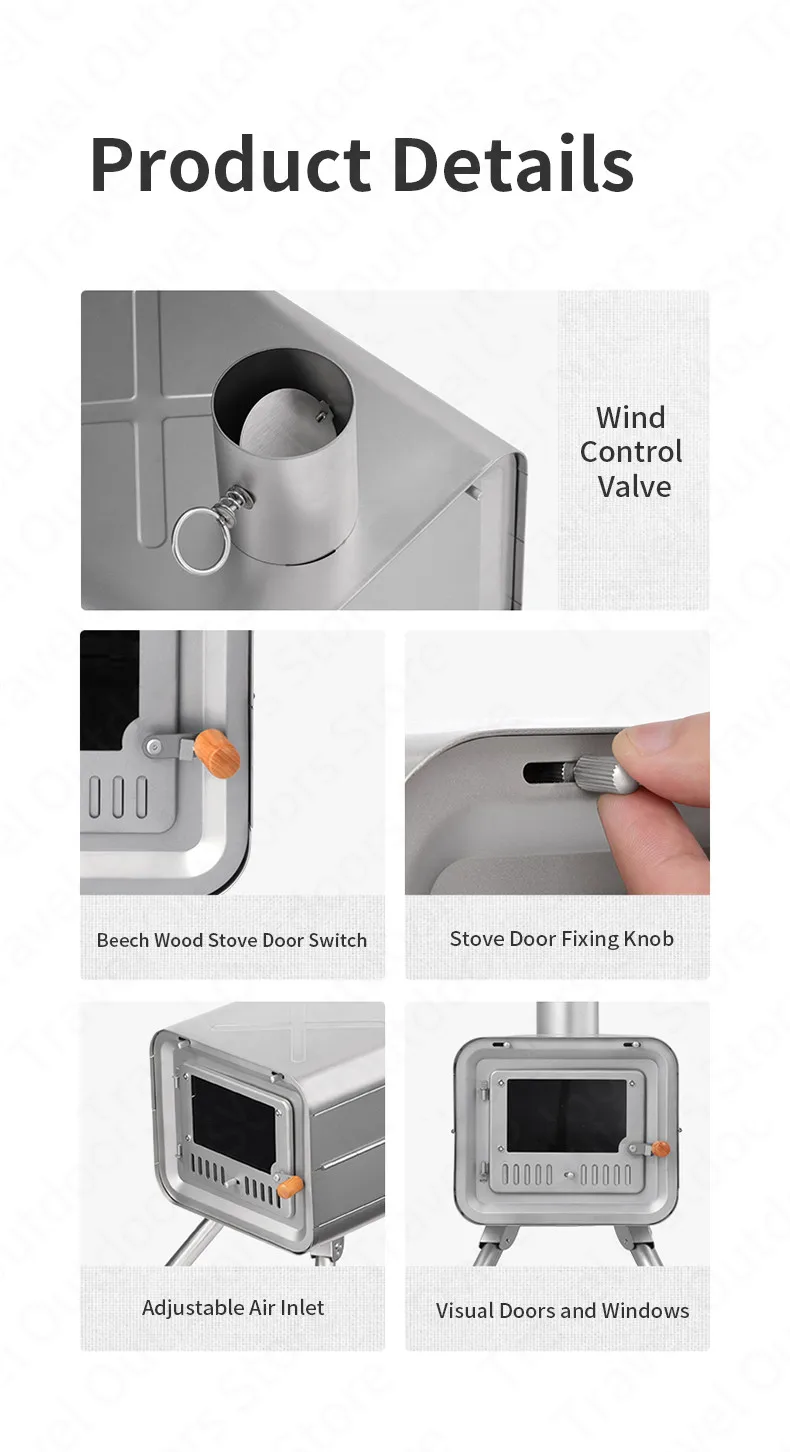 Ultimate Titanium Camping Wood Stove Ultralight Fast Cooking