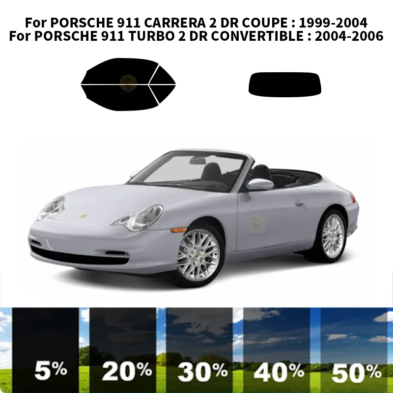 

Precut nanoceramics car UV Window Tint Kit Automotive Window Film For PORSCHE 911 CARRERA 2 DR CONVERTIBLE 1999-2004