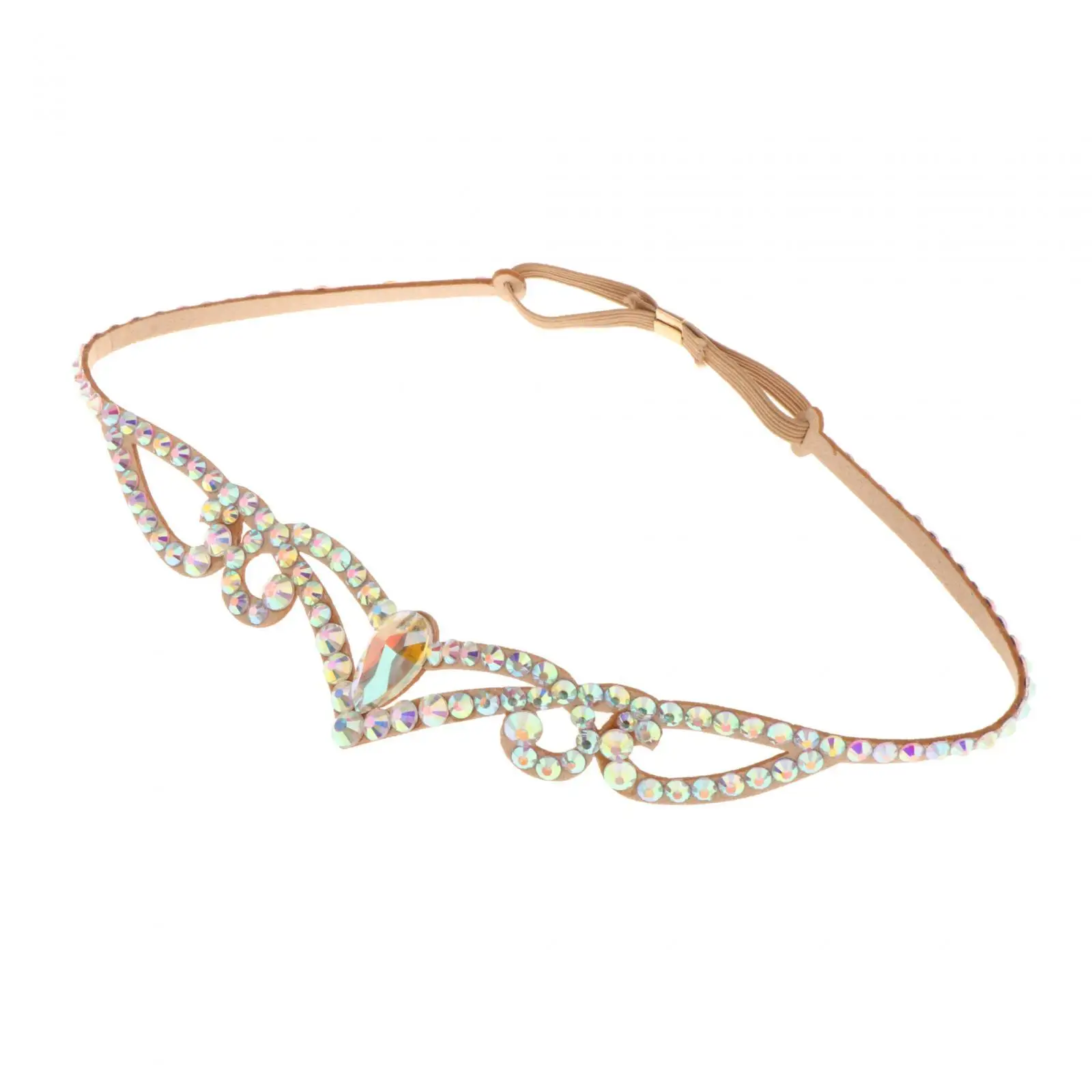 Rhinestone Belly Dance Headpiece Bellydance Accessories Bellydancing Head Wear for Party Festival Stage Belly Dance Adult Teen