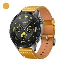 Premium Leather Watch Strap with Quick Release - 20mm/22mm Wristband - 1pcs 22MM (Leather Yellow)