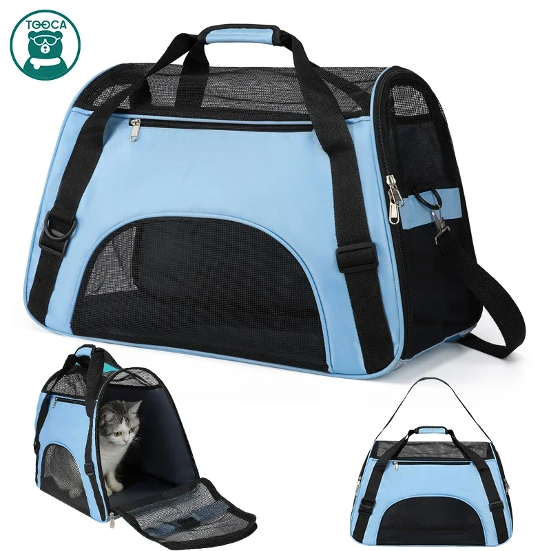 Cat Bags Portable Dog Carrier Bag Mesh Breathable Carrier Bags for Small Dogs Foldable Cats Handbag Travel Pet Bag Handbag Pet Carrier Bag Pet Carrier Backpack Pet Bag