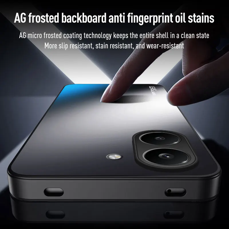 Shockproof Frosted Matte Hard Bumper with Camera Protection